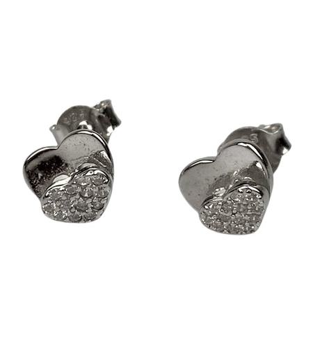 Cercei Argint 925 Inima Dubla, 1.32 g