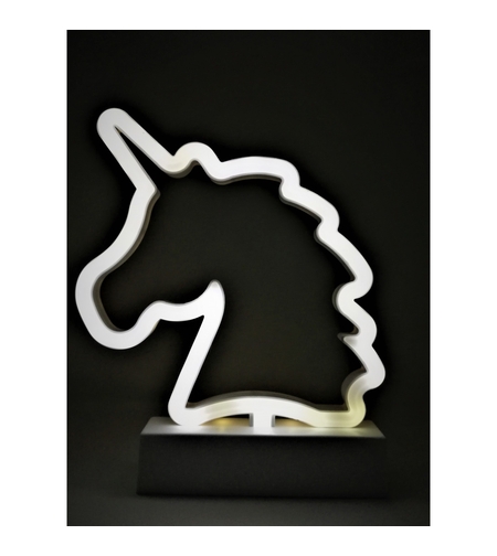 Decoratiune Luminoasa cu Baterii Unicorn 25 cm Alb Rece