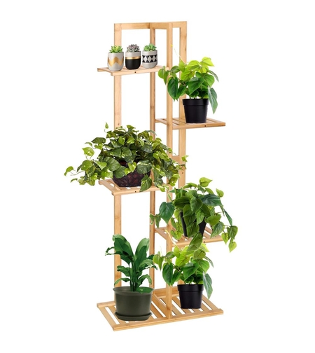 Stand de flori din lemn cu 6 etajere suport GA199, 102x40cm