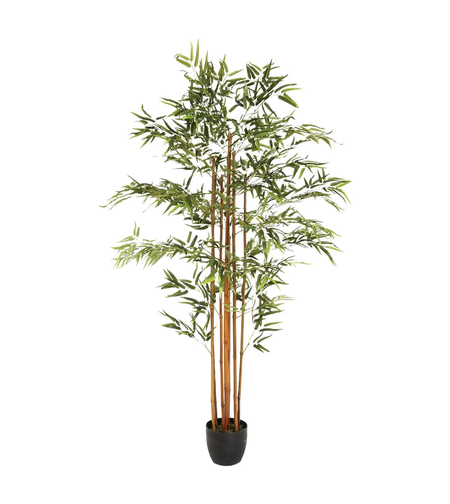 Planta artificiala Atmosphera Bambou cu ghiveci, bambus, 105x98x185 cm, verde