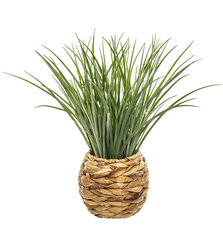 Planta decorativa Atmosphera, iarba in ghiveci impletit, 18x46 cm, maro natur