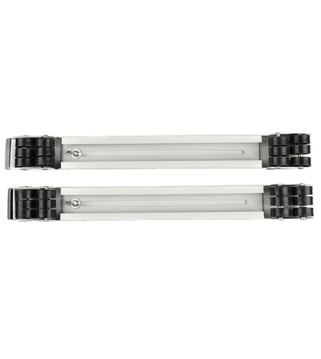 Set Suport Reglabil cu Roti pentru Mutat Mobila, Flippy, Dimensiune Reglabila, Greutate Maxima 330kg, Benzi Antiderapante, cu Frana, Alb Negru