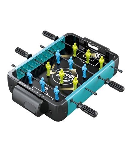 Masa de Fotbal cu Teren si 12 Jucatori Flippy, 4 Manere, 2 Mingi, cu Tablou Scor, din ABS, 36.5x22.5x6.6 cm, Design Multicolor, pentru Copii/ Adulti