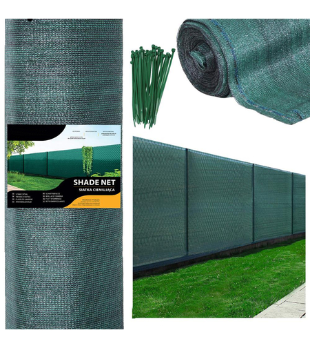 Plasa umbrire si intimitate pentru gard, 1.2m latime, 50m lungime, 140g densitate, gri