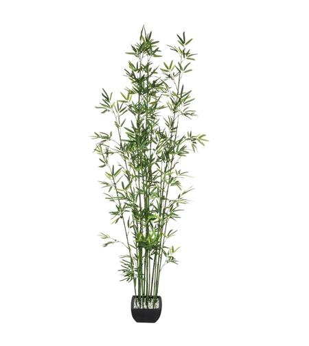 Planta artificiala Atmosphera bambus cu ghiveci ceramic, 180 cm, verde