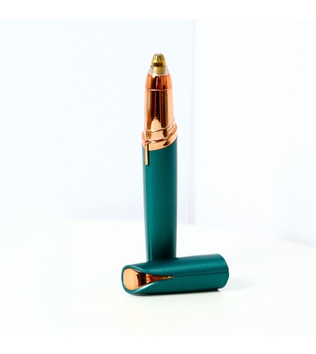 Trimmer Facial, Flippy, pentru Sprancene, Incarcare USB, 1.5 x 13 cm, din ABS, Verde