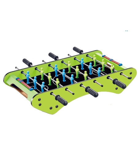 Masa de Fotbal cu Teren, Flippy, fara Picioare, 6 Manere, Tablou de Scor, 71.3 x 10 x 36 cm, din Lemn/Otel/Metal, Verde