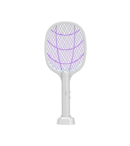 Lampa Electrica Impotriva Tantarilor, Flippy, 42.5 x 18 x 7.5 cm, Reincarcabila cu Cablu USB Inclus, Plasa din Aluminum, Alb