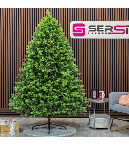 Brad artificial Sersimo, Hollandia, verde cu varfuri verzi, integral 3D, 210 cm