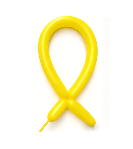 Baloane de Modelaj, Flippy, Set 50 bucati, Model Standard, din Latex, 30 x 1.5 cm, 1.8 g per unitate, pana la 150 cm, Galben