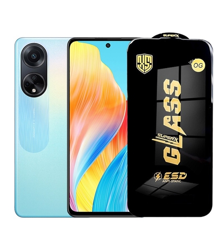 Folie de Protectie pentru Oppo A98, Vafy, Sticla Securizata ESD, Margini Negre, Rezistenta la Zgirieturi, Antistatica, 0.35 mm, Transparenta