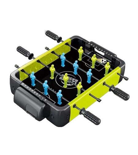Masa de Fotbal 3in1, Flippy, Basket, Curling, 4 Manere, cu Tablou de Scor, din ABS, pentru Adulti/Copii +5 Ani, 36.5 x 6.6 x 22.5 cm, Verde/Negru