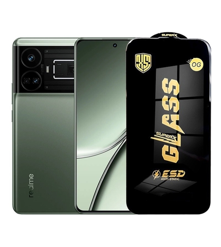 Folie de Protectie pentru Realme GT5, Vafy, Sticla Securizata ESD, Margini Negre, Rezistenta la Zgirieturi, Antistatica, 0.35 mm, Transparenta