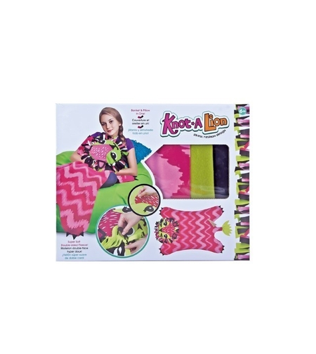 Set de creatie DIY, Flippy, patura de tricotat multicolor