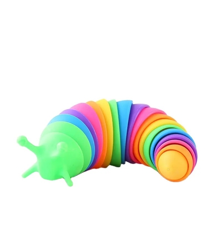 Jucarie Senzoriala Antistres, Flippy, Fidget Toys, Omida Curcubeu, 18.6 cm, Functie de Luminat, +3 Ani, Multicolor