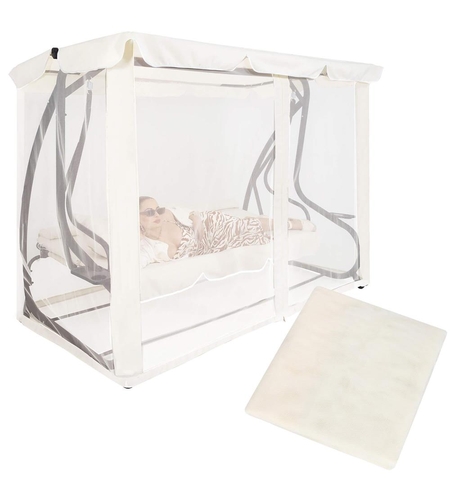Plasa antiinsecte pentru leagan de gradina, 165x680 cm, bej