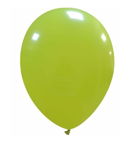 Set 12 Baloane, Flippy, din Latex Standard, 13 cm, Verde Lime