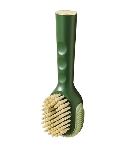 Perie pentru Curatare Incaltaminte cu Recipient pentru Detergent, Flippy, Perie Multifunctionala pentru Incaltaminte si Lenjerie, cu Peri Moi, Fara Deteriorare, 22x6x4 cm, Culoare Verde