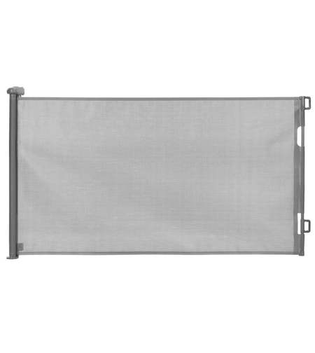 Poarta de siguranta retractabila si extensibila, pentru copii sau animale de companie, 162x86 cm, gri