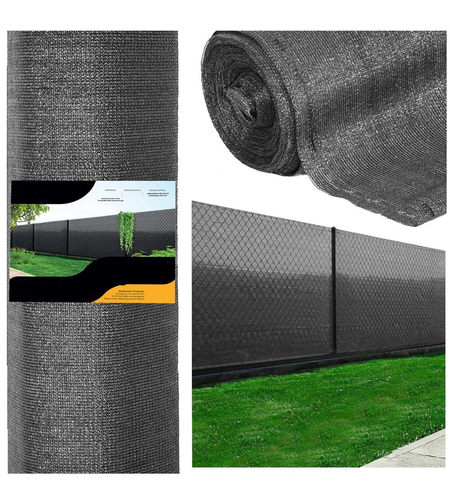 Plasa umbrire si intimitate pentru gard, 1.5m latime, 50m lungime, 65g densitate 62%, antracit deschis