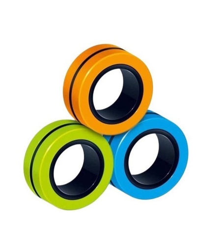Jucarie antistres Flippy, inele magnetice, 3 piese, Multicolor
