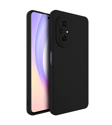 Husa pentru Huawei NOVA 9 SE, Vafy, Liquid Silicone, cu Microfibra pe interior, Protectie Antisoc, Negru
