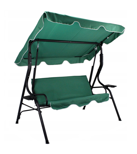 Leagan balansoar gradina Sersimo Modena, 3 locuri, 220kg, verde