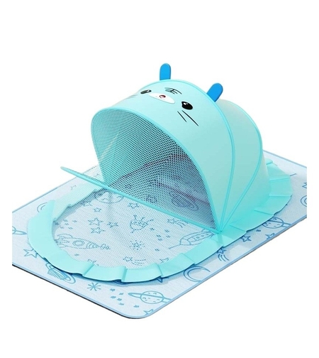 Husa Anti-Tantari, Flippy, Pliabila, Protectie 360 Grade, Parasolar, 0-1 An, 60 x 55 x 5 cm, Albastru