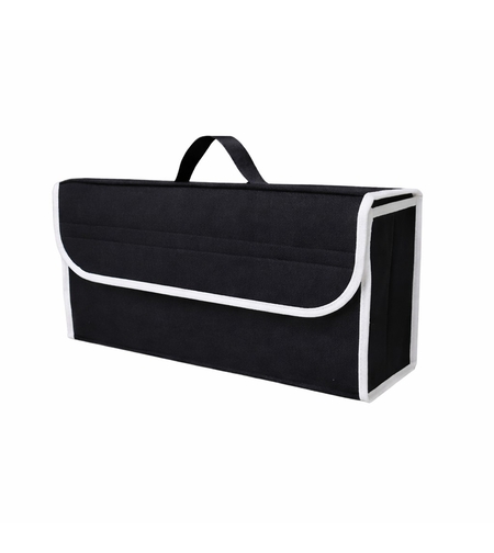 Organizator Portbagaj Auto Pliabil, Flippy, Cutie Depozitare Multifunctionala, Material Textil Non Woven, 50 x 17 x 24 cm, Negru