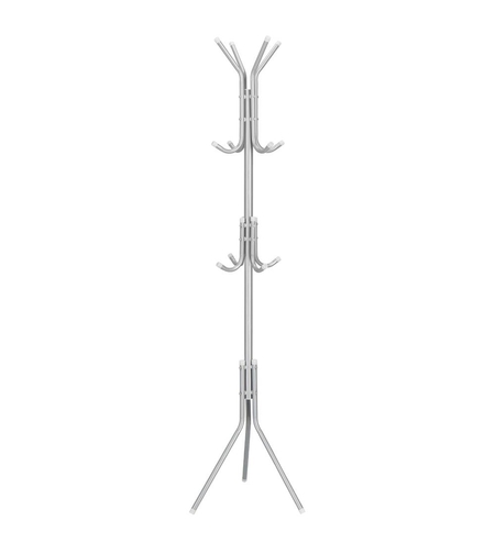Cuier pentru haine, tip pom, cu 12 carlige, 173 cm, gri