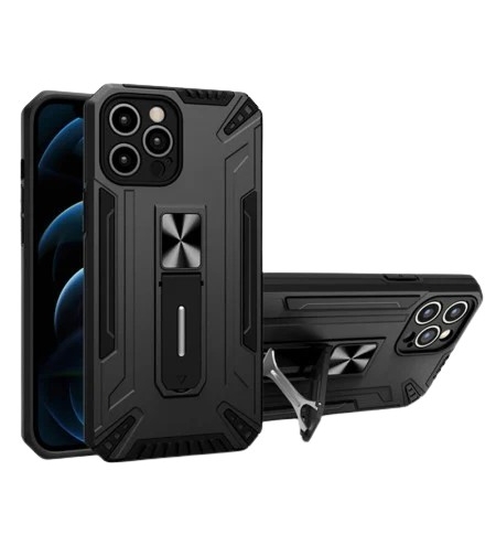 Husa de protectie Vafy pentru Apple iPhone 13 Defender Sergeant Brave cu suport,Negru