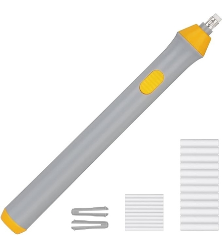 Radiera Electrica, Flippy, pentru Schite si Arta, Grosime Varf 3 mm/5 mm, Baterii 2 x AA (neincluse), din ABS, Gri