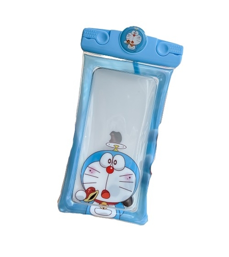 Husa subacvatica Mascot Waterproof Flippy, Snowproof, Universala, cu Snur, pentru telefon sau documente, Cat, Bleu