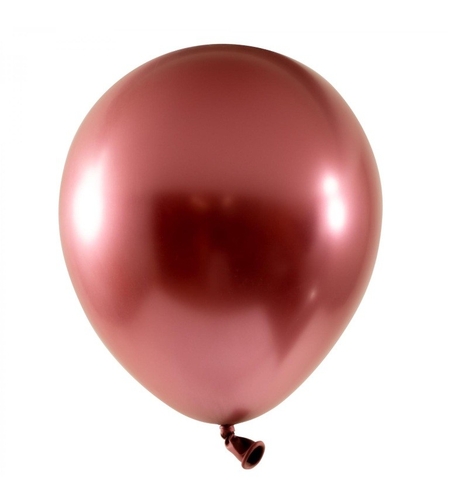 Set 12 Baloane, Flippy, din Latex Chrome, 30 cm, Rosu