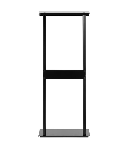 Raft metalic pentru prosoape, structura cu finisaj mat, accesorii montaj incluse, 31x15x77 cm, negru