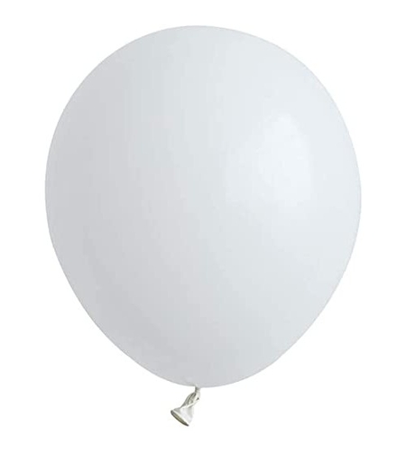 Set 12 Baloane, Flippy, din Latex Standard, 25 cm, Alb