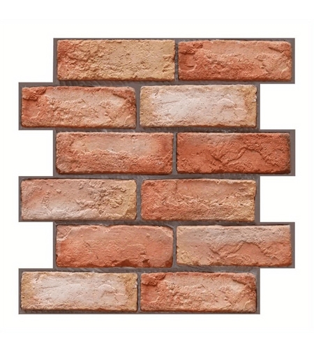 Set 10 x Placi Tapet Autocolant 3D cu Imitatie de Caramida, pentru Perete Bucatarie Sufragerie, Usor de Curatat, Rezistent la Apa, Autoadeziv, 30x30 cm, Maro