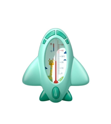 Termometru pentru Baie, Flippy, Plutitor, Rezistent la apa, Multifunctional, Model Avion, 11x10x4 cm, Verde