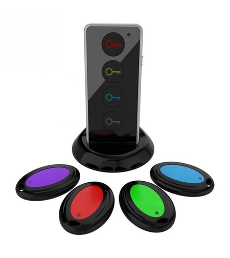 Dispozitiv Anti-Pierdere, Flippy, 4 Receptoare cu Telecomanda, 120 (dB), Emitator cu Lanterna, Multicolor