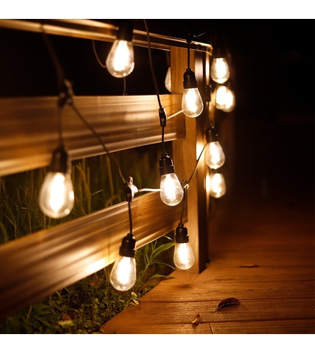 Ghirlanda Luminoasa, Flippy, cu Transformator, 10 m, 10 LED-uri Model Bulb, Interconectabila, IP44, Alb Cald
