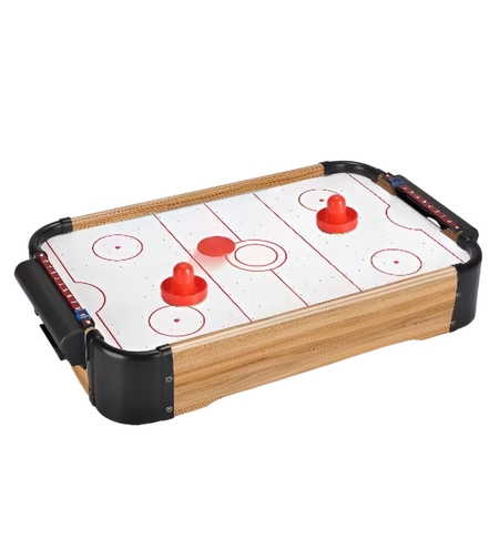 Masa Air Hockey Graffiti fara Picioare, Flippy, Lemn, 2 Pucuri, Tabela Scor, 2 Impingatoare, 57x31x9.5 cm, Maro