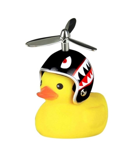 Ratusca Decorativa, Flippy, pentru Bicicleta, Motocicleta, Masina, cu Sistem de Prindere, Lumini, 7.5 x 9 cm, cu Casca, Negru