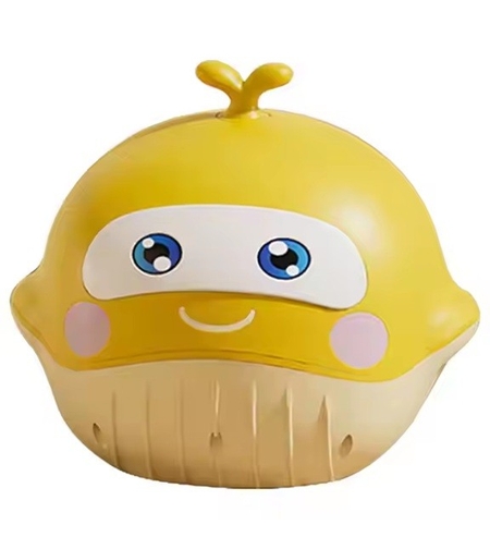 Olita 2in1, Flippy, Model Balena, cu Reductor WC, din Plastic, cu Muzica si Lumini, 36 x 41 x 20 cm, Galben