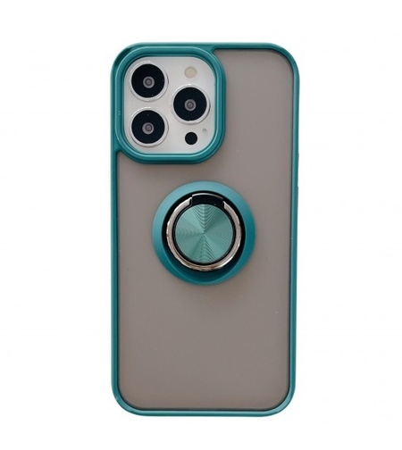 Husa de protectie Vafy compatibila cu Apple iPhone 13 Pro Max,Defender cu prindere inel,Verde