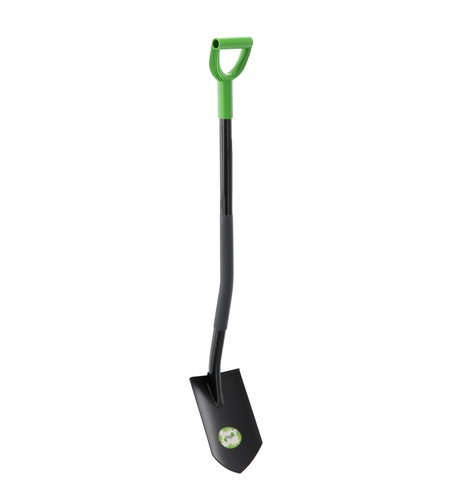 Lopata gradina cu lama ascutita, coada din fibra de sticla 120 cm, maner tip D, negru si verde