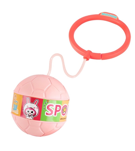Minge pentru Sarit, Flippy, Tip Coarda Hula Hoop, Cerc 12 cm, Coarda 52 cm, Minge 12 x 11 cm, Functie Iluminat, 4-6 Ani, Plastic, Roz