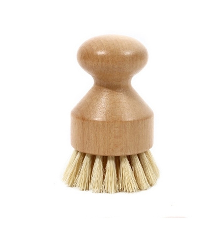 Perie de Curatat Vase si Alimente, Vafy, din Lemn de Bambus, 8 x 5 cm, Perie din Sisal, Maro