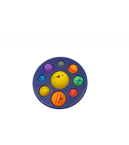 Jucarie senzoriala Dimple fidget toy, Planetariu, Albastru, 18x18 cm