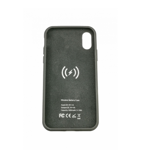 Acumulator extern iFans Battery Case 3000 mAh Wireless pentru Apple iPhone X, Negru