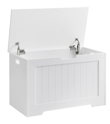 VASAGLE Banca cu spatiu depozitare, pentru hol sau dormitor, din PAL, 76x40x48cm, alb